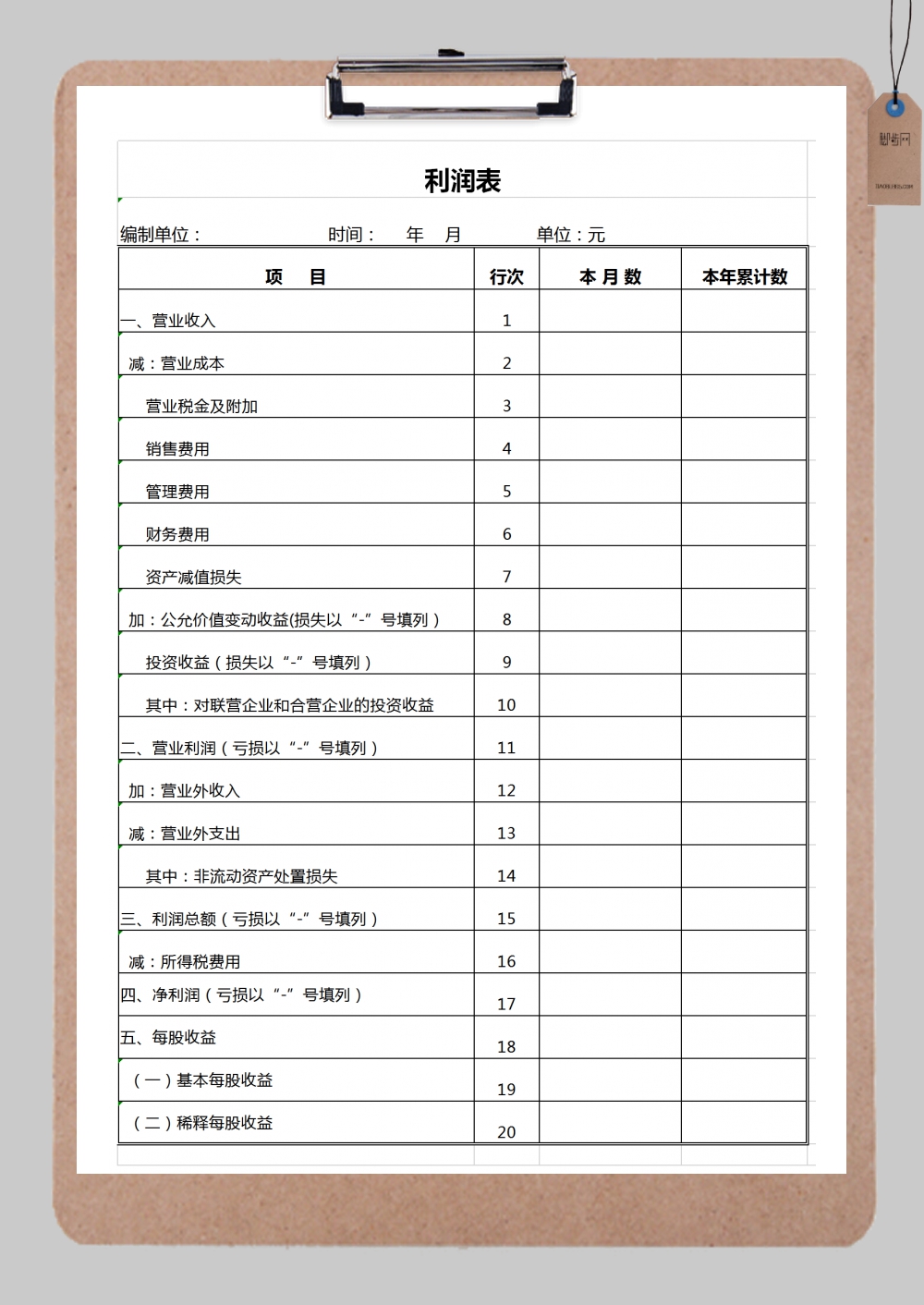 最新格式利润表详解及其应用指南