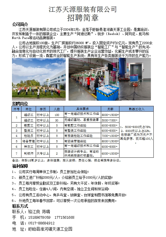 淮北工厂最新招聘信息，机遇与挑战同在