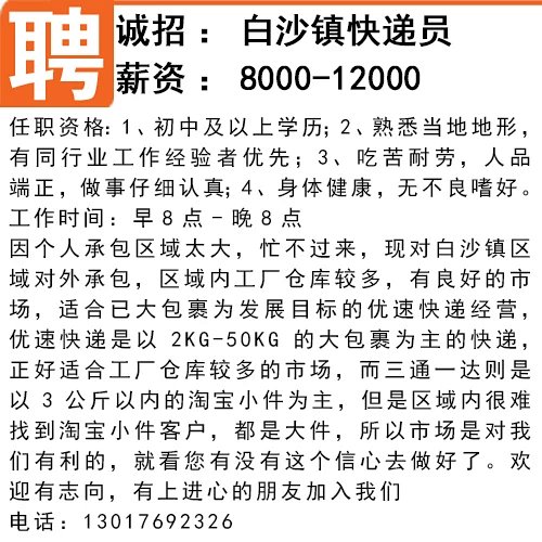 白沙最新招聘动态，探寻人才新机遇之门